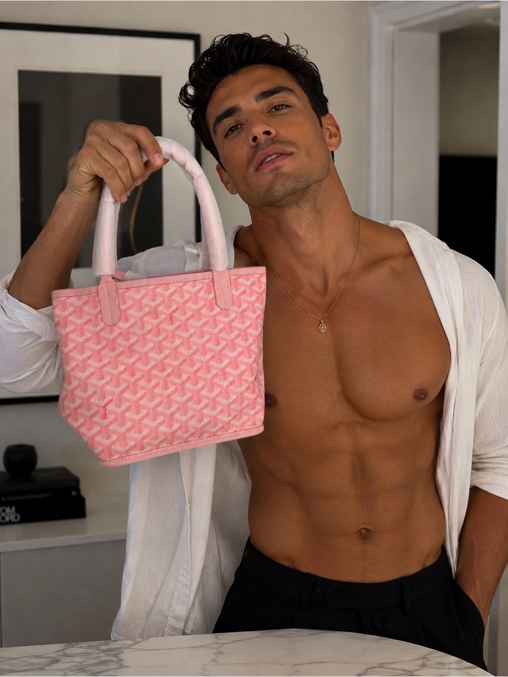 Pink Tote Bag - Designer Pattern